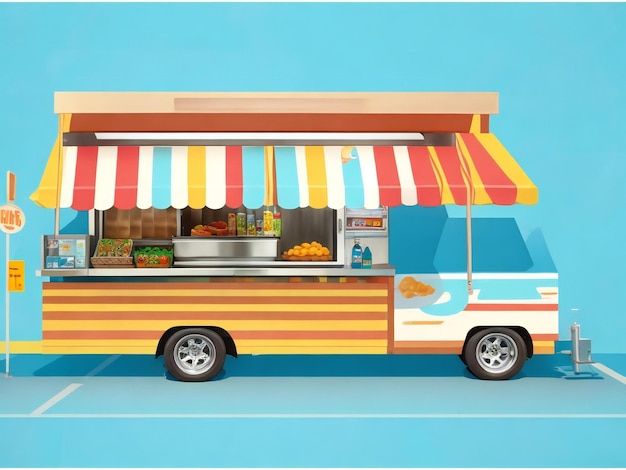 Street-Food-Trailer-Illustration erzeugt