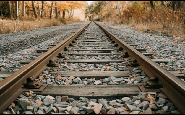 Stret de piedra Cooble con viejas vías de tren