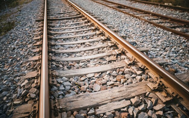 Stret de piedra Cooble con viejas vías de tren