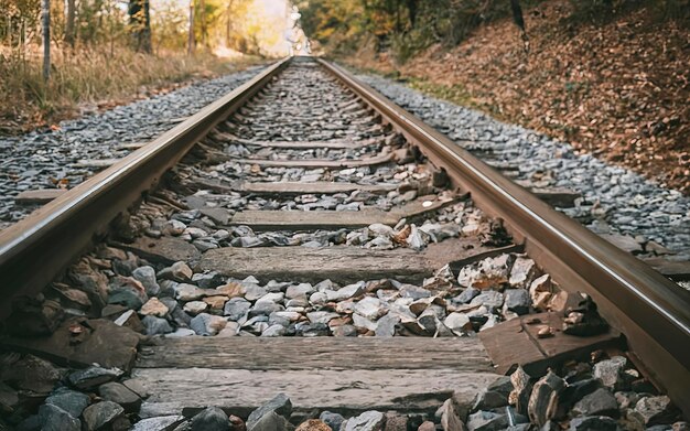 Stret de piedra Cooble con viejas vías de tren