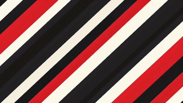 Foto striped pattern with red black and white stripes the stripes are diagonal and of equal width