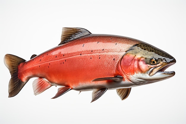 Strömliniger Lachs auf durchsichtigem Hintergrund