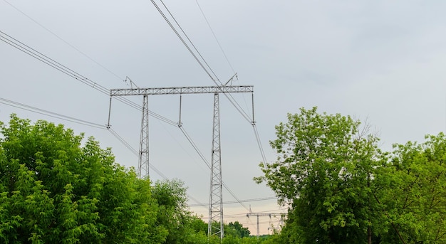 Stromleitungen in der Stadt