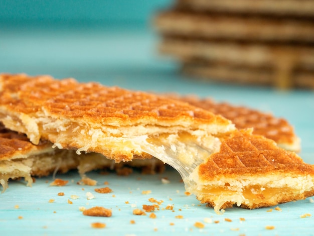 Stroopwafels ou caramelo waffles holandeses