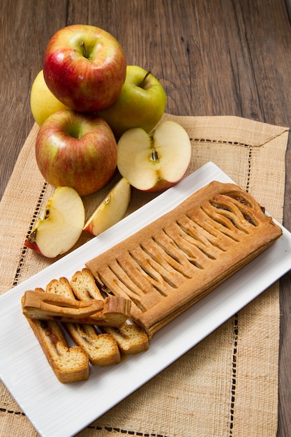 Foto strudel de manzana