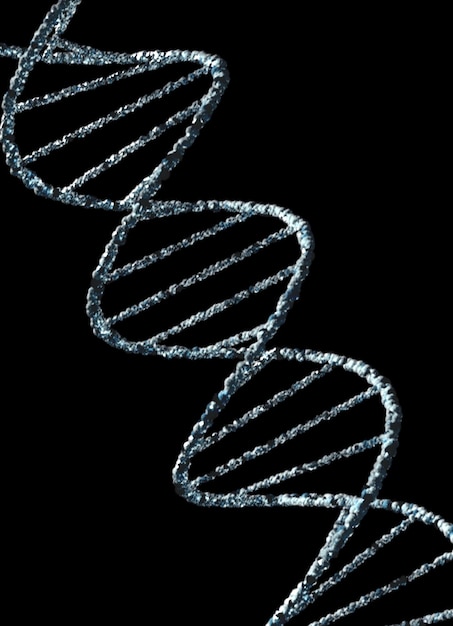 Struktur der DNA auf dunklem Hintergrund Illustration