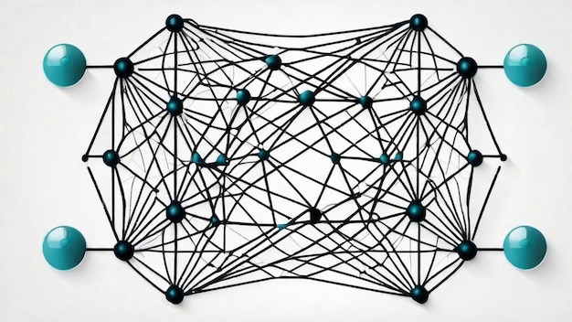 Foto struktur eines künstlichen neuronalen netzwerks