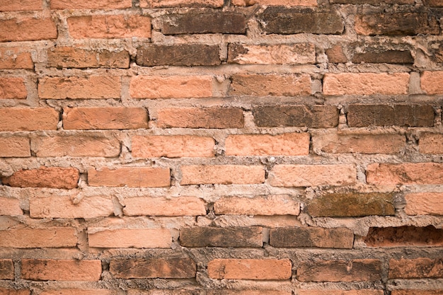 Strukturierter Hintergrund der alten orange Backsteinmauer.