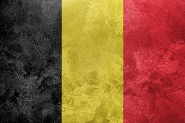 Strukturiertes Foto der Flagge Belgiens