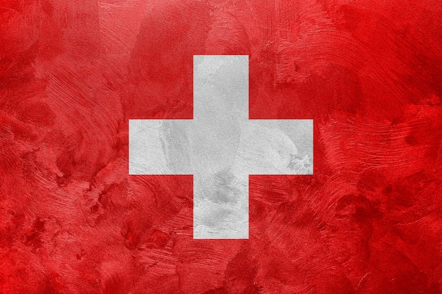 Strukturiertes Foto der Flagge der Schweiz