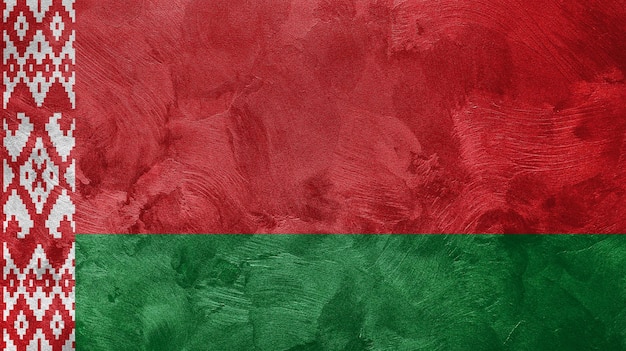 Strukturiertes Foto der Flagge von Belarus