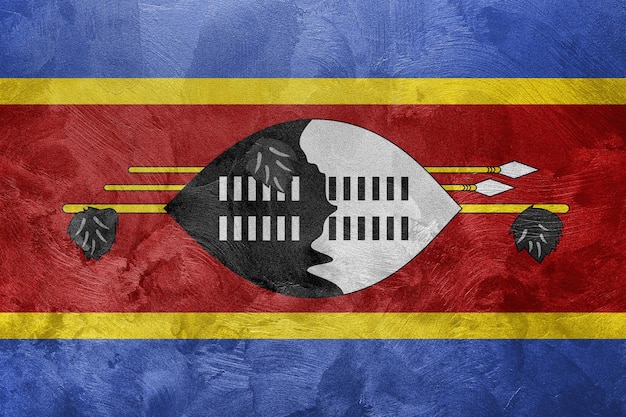 Strukturiertes Foto der Flagge von Eswatini