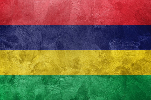 Strukturiertes Foto der Flagge von Mauritius