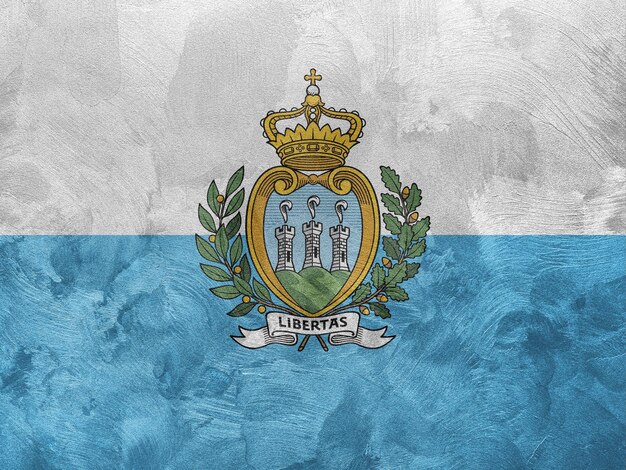 Strukturiertes Foto der Flagge von San Marino