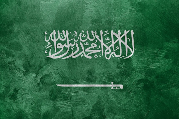 Strukturiertes foto der flagge von saudi-arabien