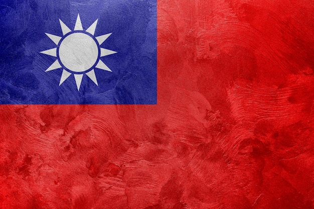 Strukturiertes Foto der Flagge von Taiwan