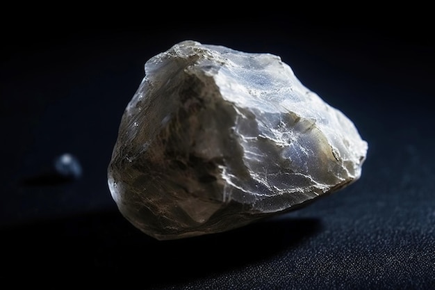 La studenitsita es una rara piedra natural preciosa sobre un fondo negro generada por la IA.