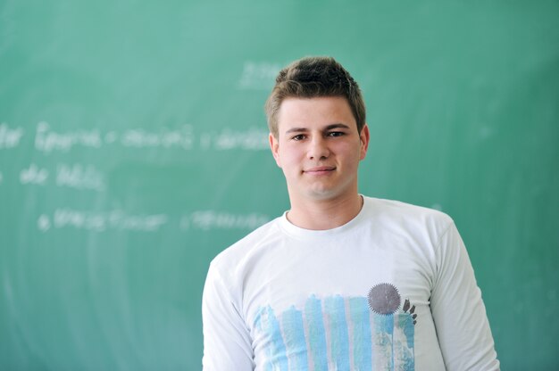 Student auf Tafel