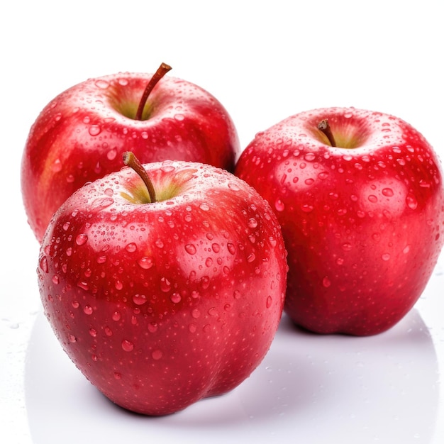 Studio-Foto von Apfel mit weißem Hintergrund