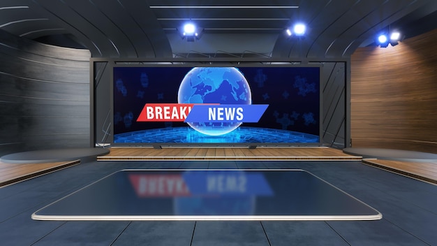 Studio Set Background 2267_3D Virtual TV Studio News_Studio Background