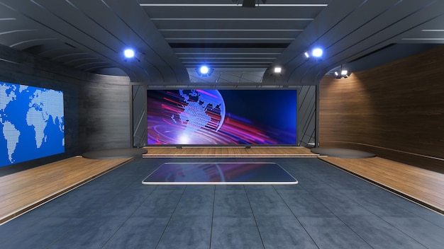 Studio-Set-Hintergrund 2267_3D Virtual TV Studio News_Studio-Hintergrund