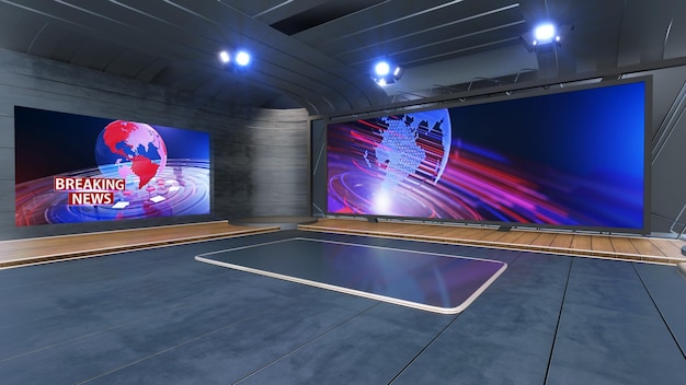 Studio-Set-Hintergrund 2267_3D Virtual TV Studio News_Studio-Hintergrund