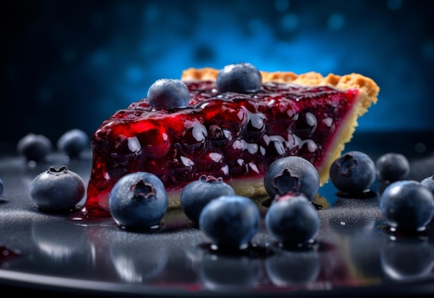 Stück Blaubeerkuchen