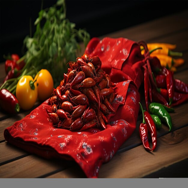 Stücke getrockneter Paprika zur Zubereitung von Gewürzpulver für verschiedene Gerichte