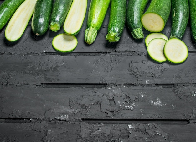 Foto stücke reife zucchini