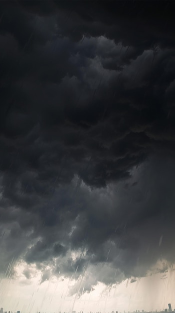 Stürmisches Wetter Regenwolken sammeln sich über der Stadt in Nonthaburi Vertical Mobile Wallpaper