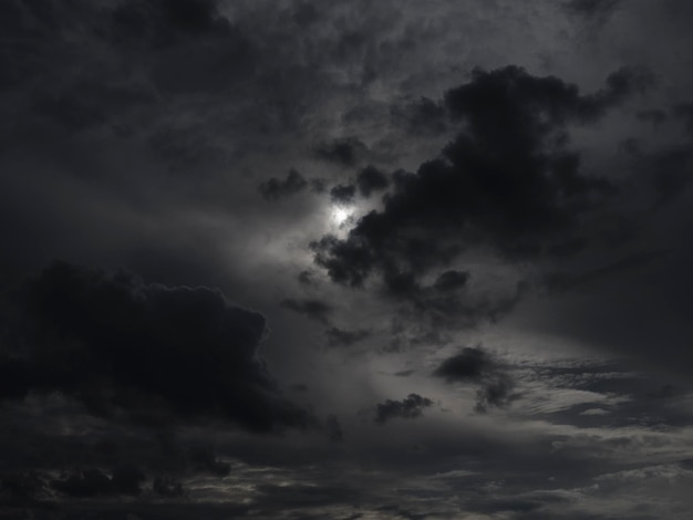 Stürmisches Wetter und dunkle Wolken