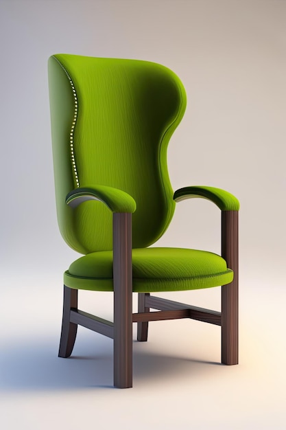 Stuhl aus Pflanze und Blatt auf weißem Hintergrund fotorealistisch