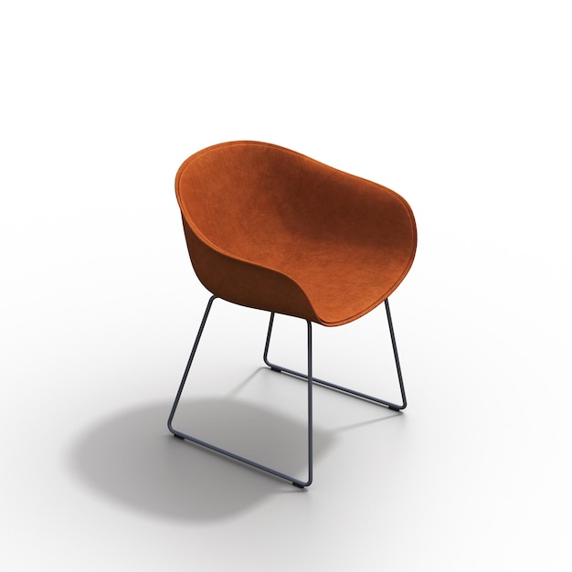 Stuhl isoliert auf weißem Hintergrund Innenmöbel 3D-Illustration cg render