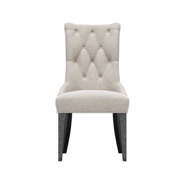 Stuhl isoliert auf weißem Hintergrund, Innenmöbel, 3D-Illustration, cg-Rendering