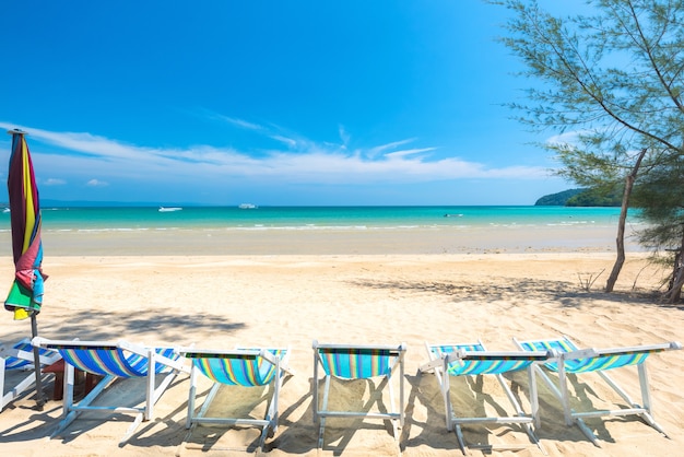 Stuhl Strand zur Entspannung am tropischen Strand