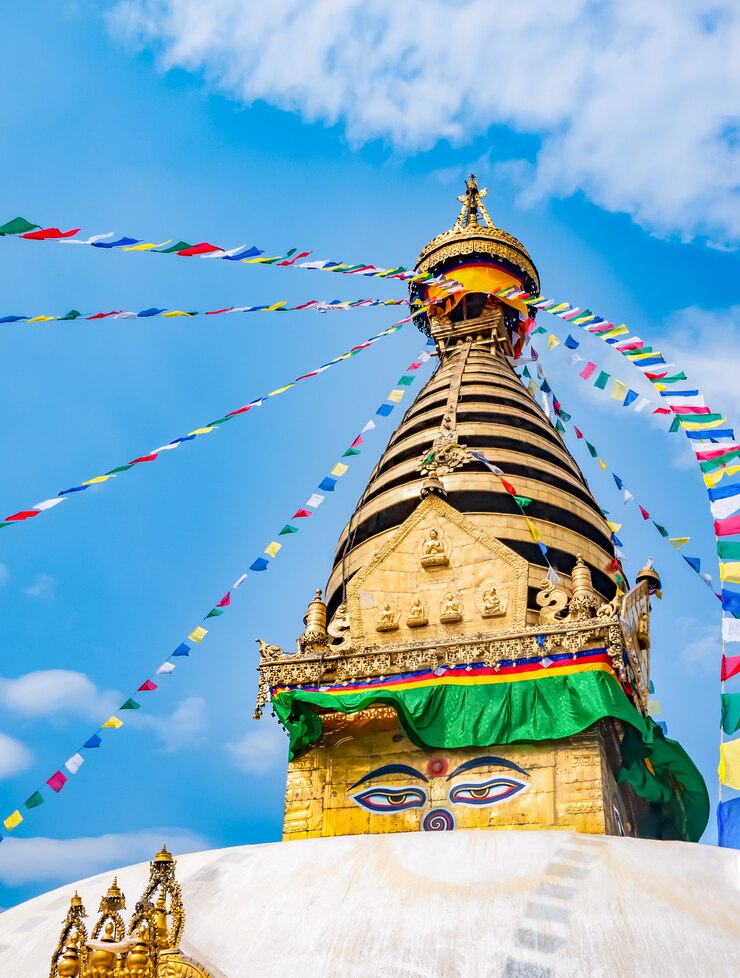 Foto stupa no vale de katmandu, nepal
