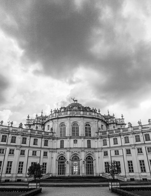 Stupinigi, Italien. Detail des Äußeren der Palazzina di Stupinigi, königliche Residenz seit 1946.