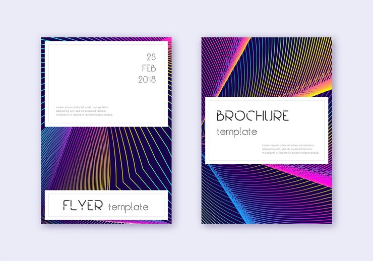 Foto stylische cover-design-vorlagen-satz regenbogen-abstrakte