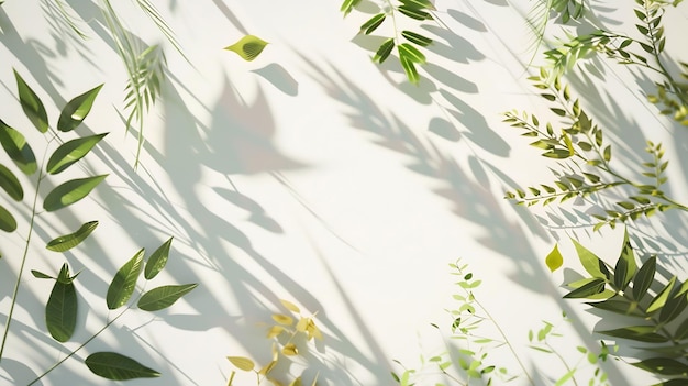 Stylischer botanischer Hintergrund Abwechslungsreiches Waldgras und Blätter mit goldem Washi-Tape auf Generativer KI