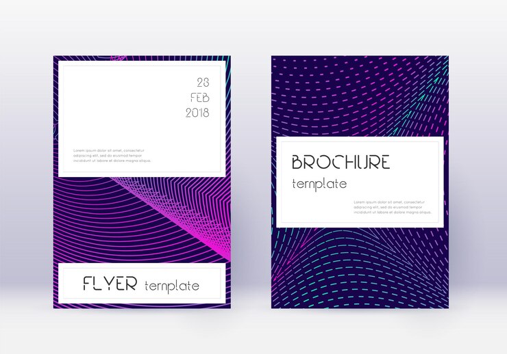 Foto stylisches cover-design-vorlage-set neon-abstract l