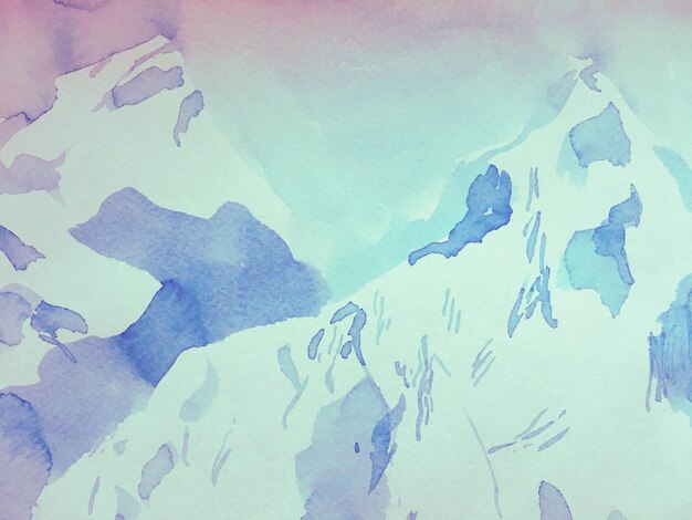 Foto stylisierte japanische aquarellberge. lustige himalayas. aquarell korea print. asiatischer wanderweg rocky background. zeitgenössische geometrische skizze. blaue und indigo-berg-illustration.