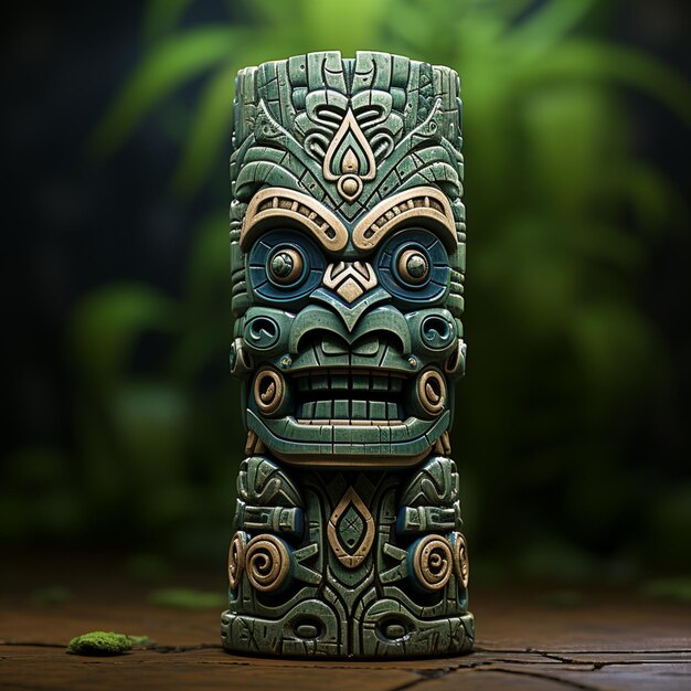 Foto stylisiertes tiki-totem