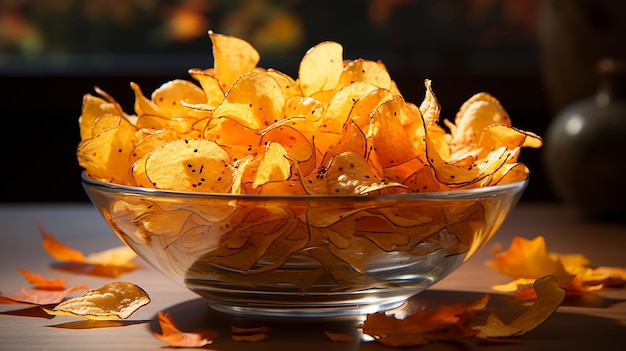 Stylized Potato Chips Bowl AR 169 lanche irresistível