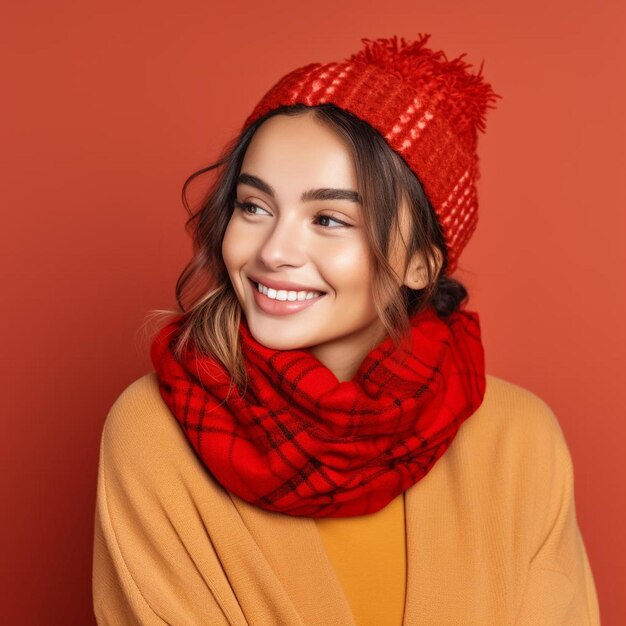 Foto su retrato de cerca ella es agradable atractiva bastante encantadora encantadora linda alegre alegre chica