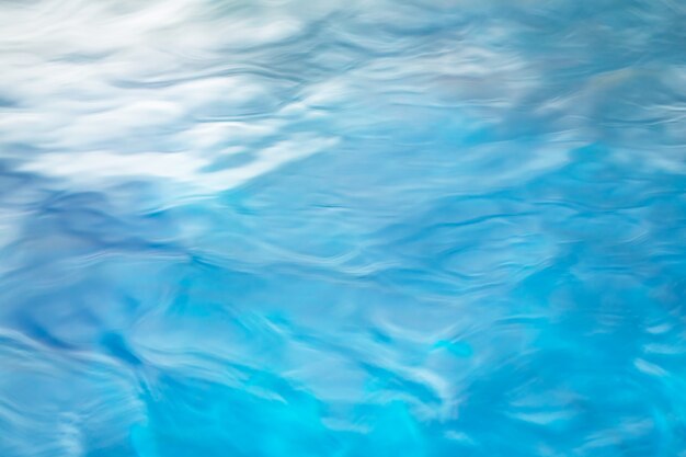 El suave fondo de agua azul natural.