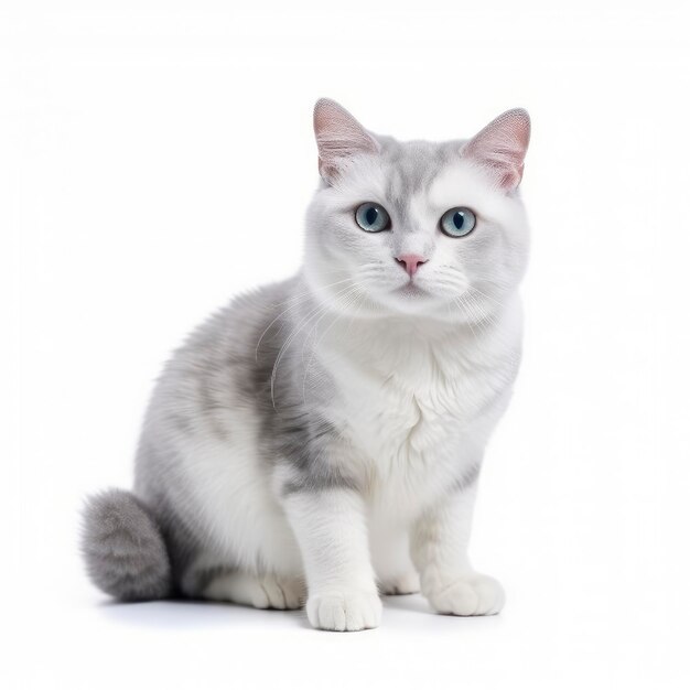 Foto suave mirada suave ronroneo la serenidad de un lindo gato ia generativa