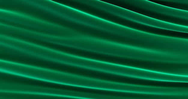 Suave seda verde elegante o textura de tela de satén de lujo, hermosa tela de satén verde