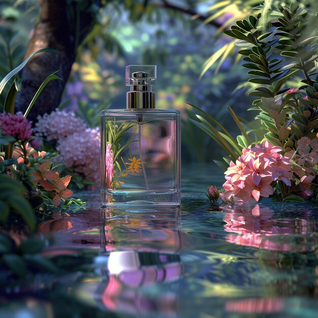 Suaves atmósferas elegantes fondos de perfumes flores productos