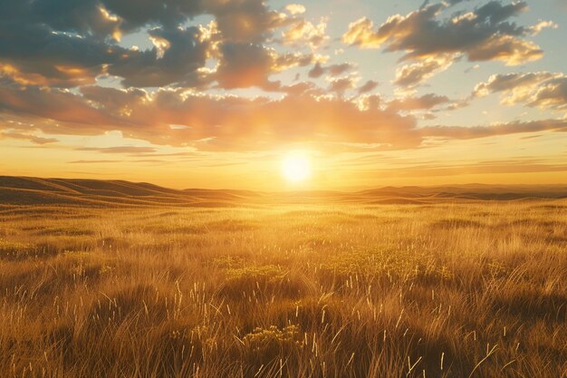 Las suaves puestas de sol de las praderas