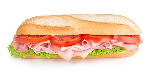 Sub con jamón tomate y lechuga